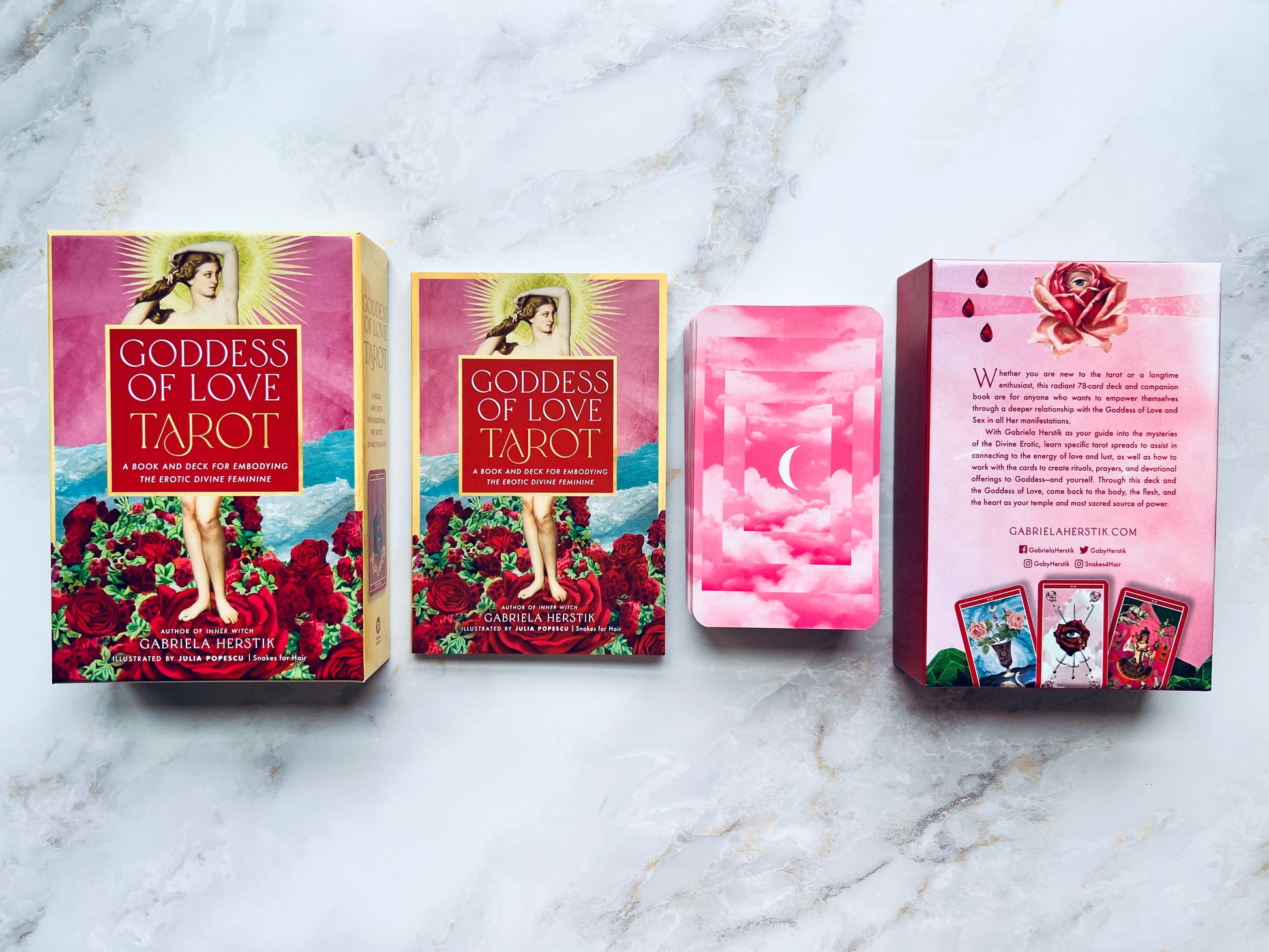 Goddess of Love Tarot Deck Gaby Herstik Tarot Deck New Tarot Deck Divine Feminine Tarot Deck Goddess Tarot Deck Gabriela Herstik Deck