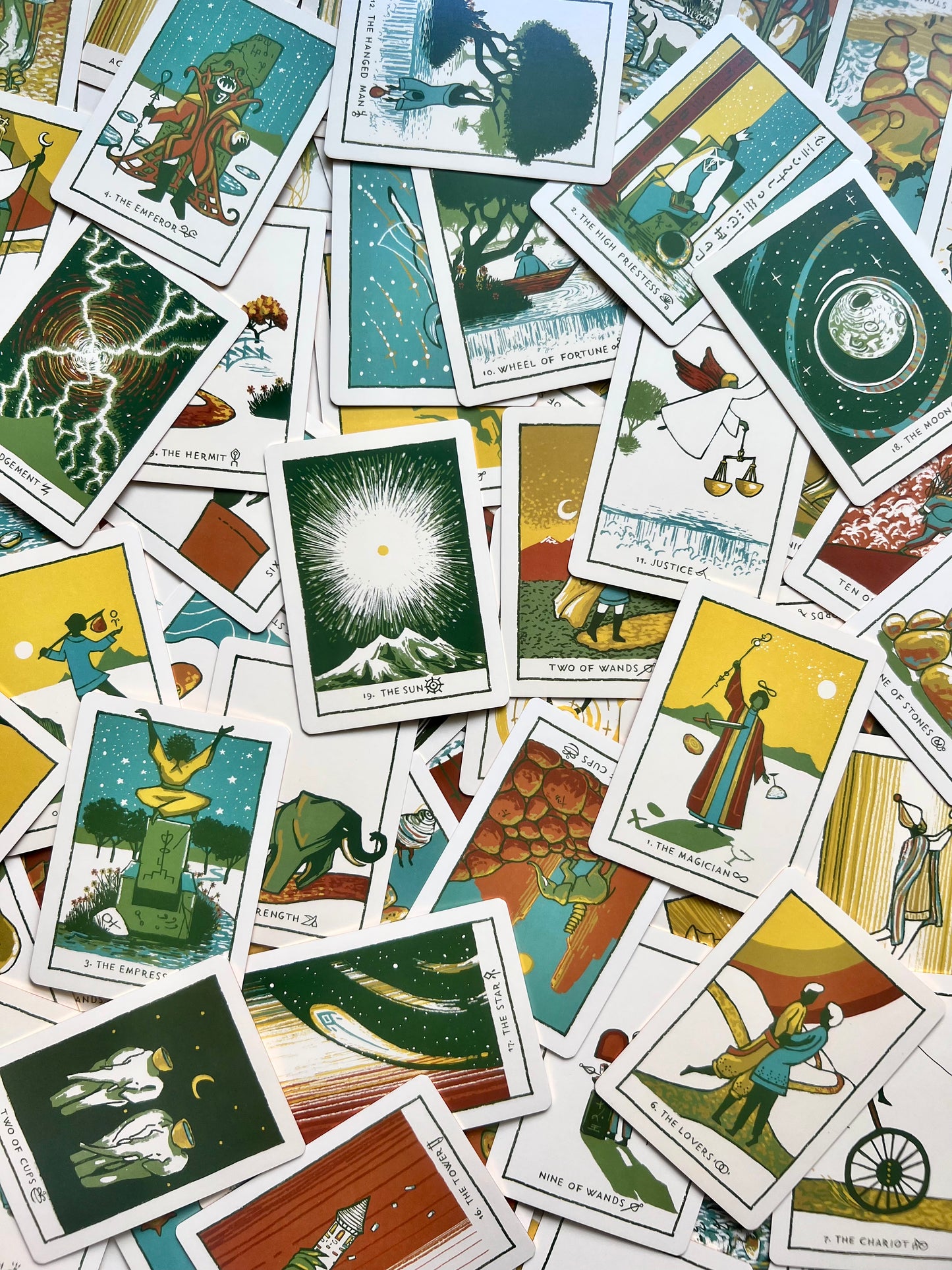 Green Glyphs Tarot Deck Indie Tarot Decks