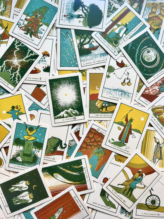 Green Glyphs Tarot Deck Indie Tarot Decks