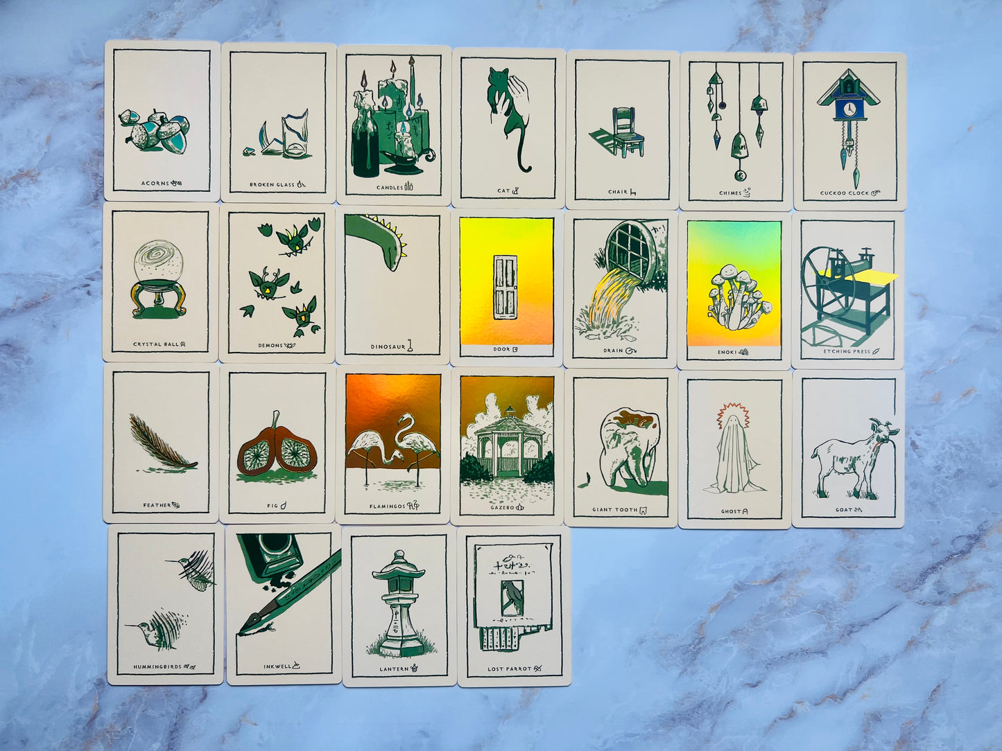 Green Glyphs Oracle Deck Indie Decks