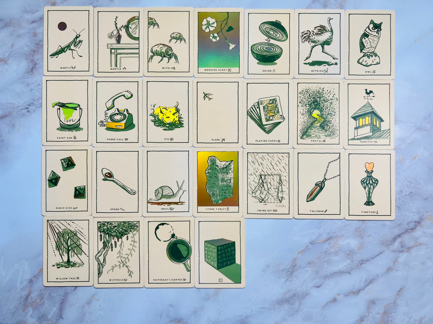 Green Glyphs Oracle Deck Indie Decks