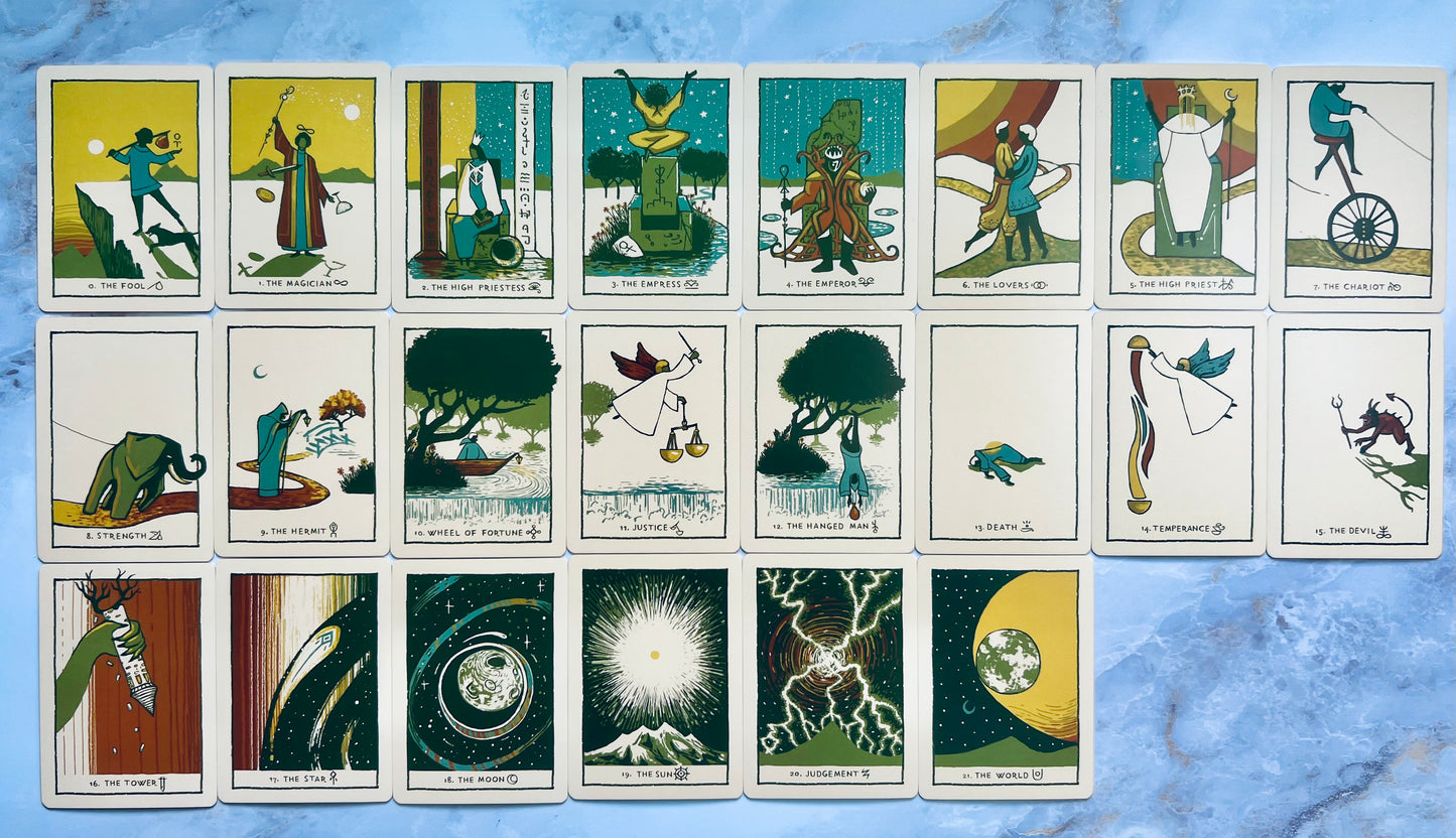 Green Glyphs Tarot Deck Indie Tarot Decks