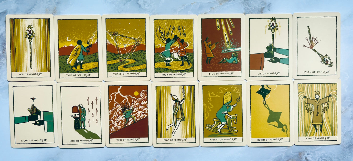 Green Glyphs Tarot Deck Indie Tarot Decks