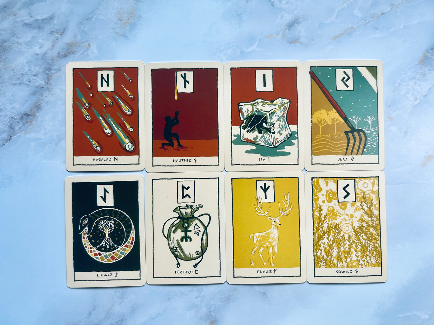 Green Glyphs Runes Deck Indie Decks