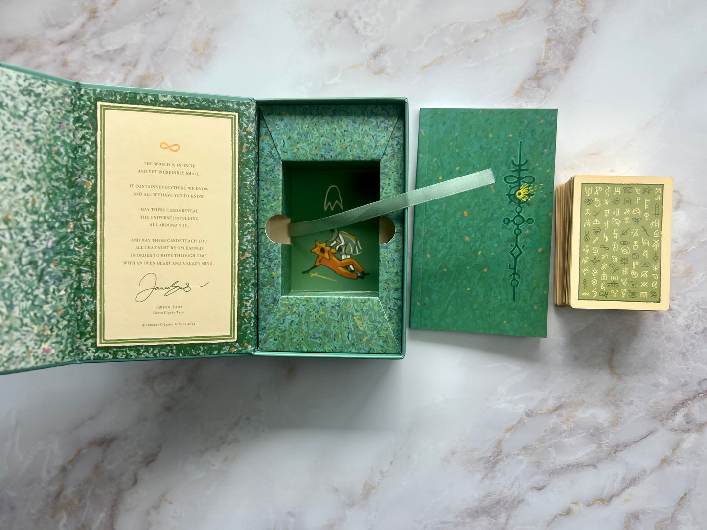 Green Glyphs Tarot Deck Indie Tarot Decks