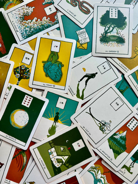 Green Glyph Lenormand Deck Prisma Vision Oracle Decks Lenormand Deck Indie Decks Indie Deck Indie Oracle Decks