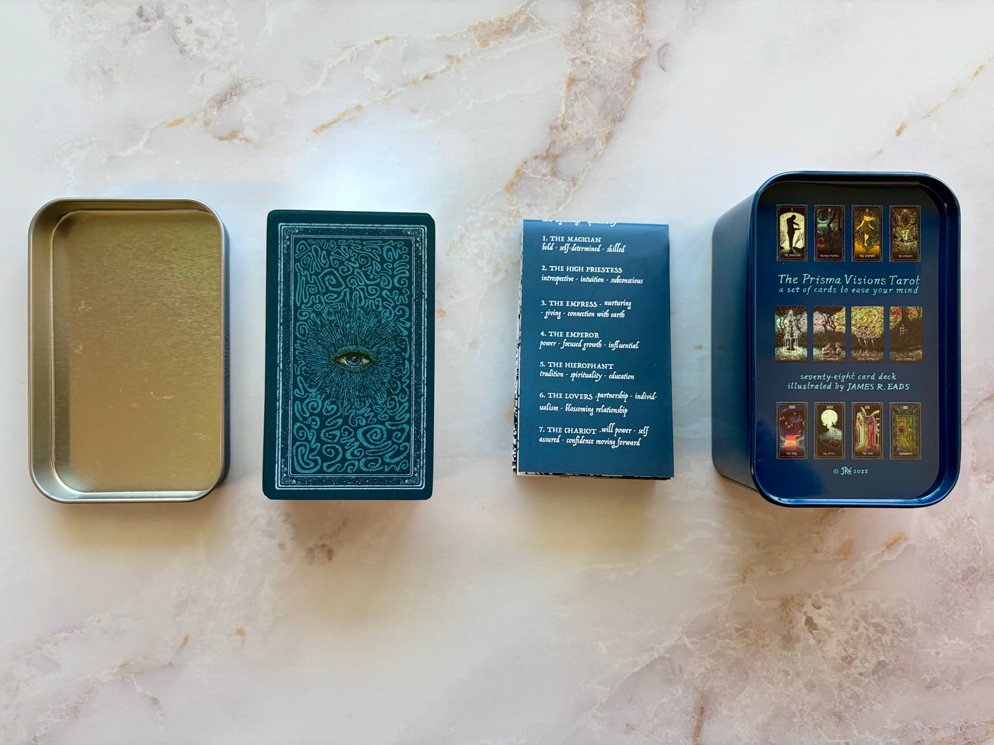Mini Prisma Visions Tarot Deck in a Tin