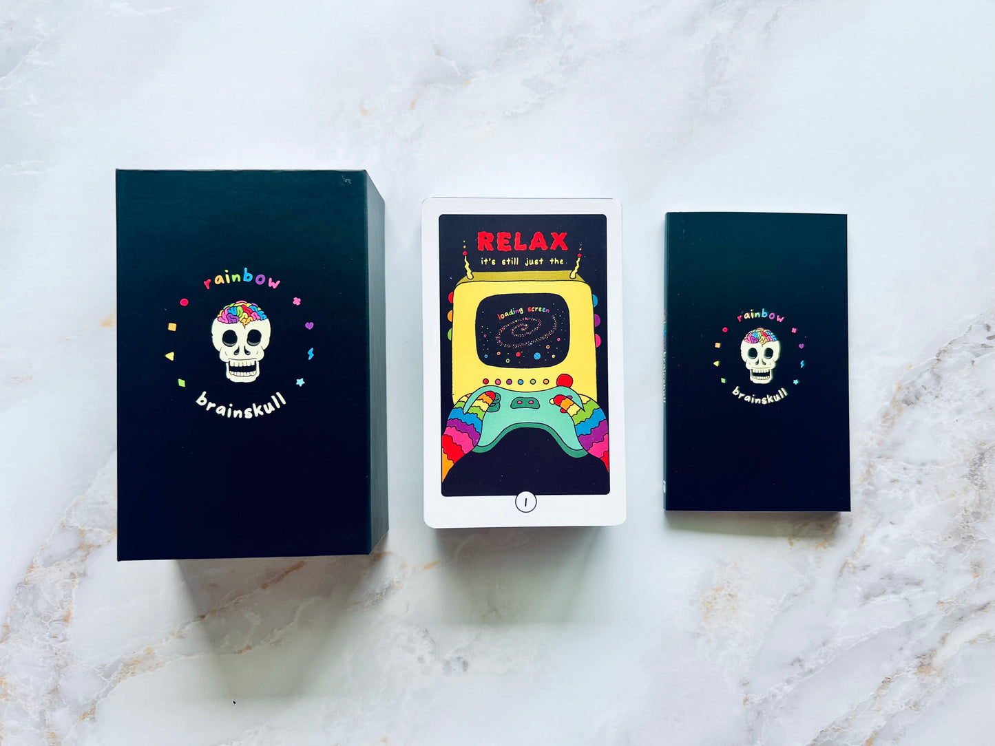 Rainbow Brainskull Oracle Deck Rainbow Brain Skull Oracle Deck Rainbow Brain Oracle Deck Mass Market Oracle Deck Mass Market Decks Affirmation Deck Rainbow Oracle Deck