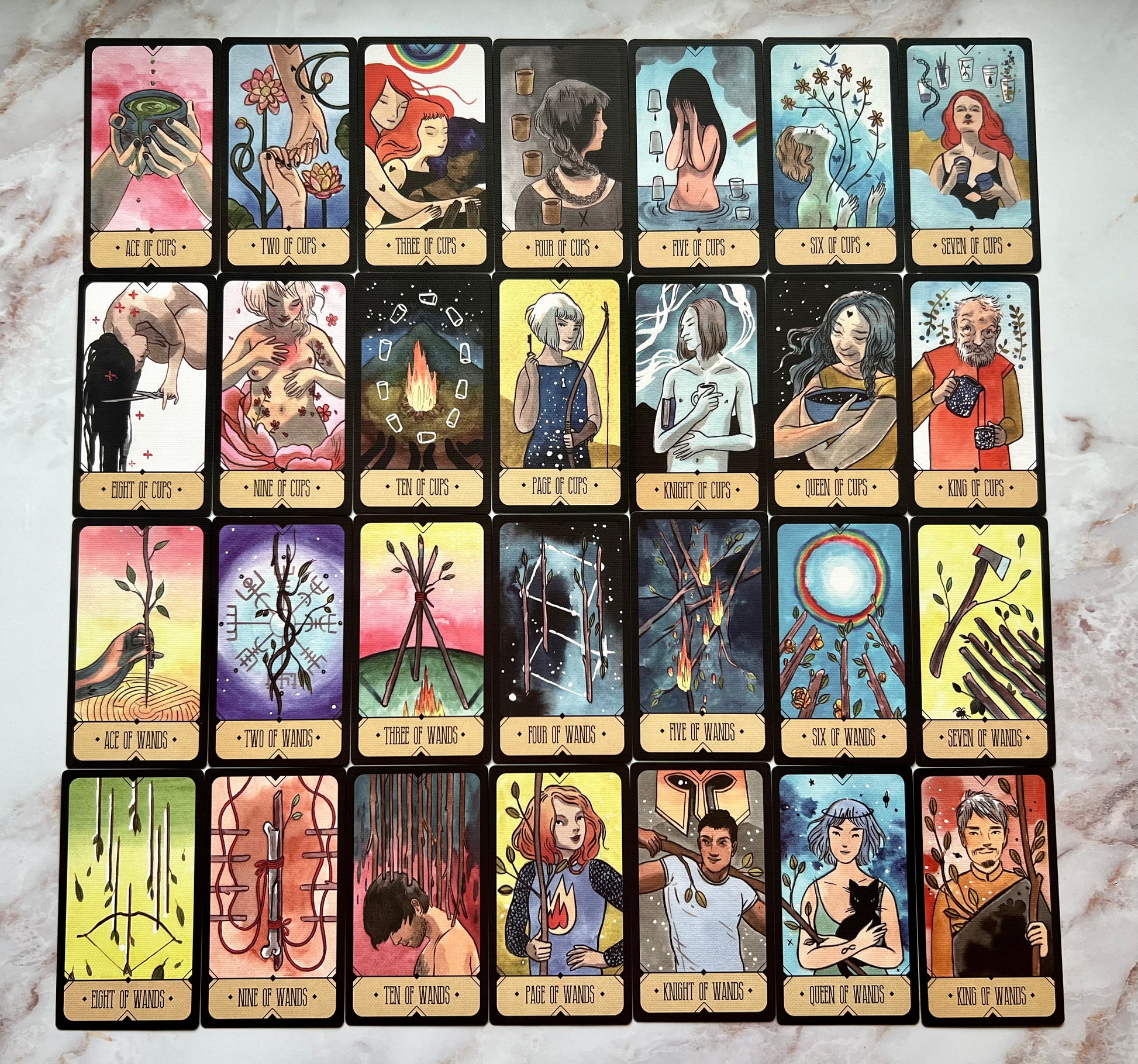 Sasuraibito Tarot Card Deck Tiny Traveller Mini Tarot Deck Indie Tarot Deck