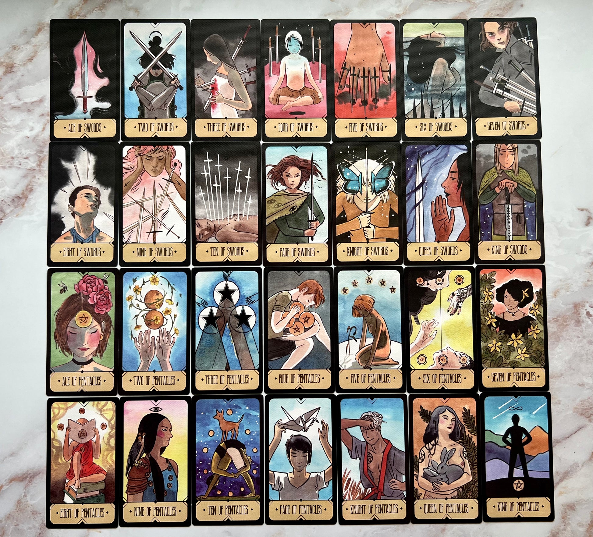 Sasuraibito Tarot Card Deck Tiny Traveller Mini Tarot Deck Indie Tarot Deck