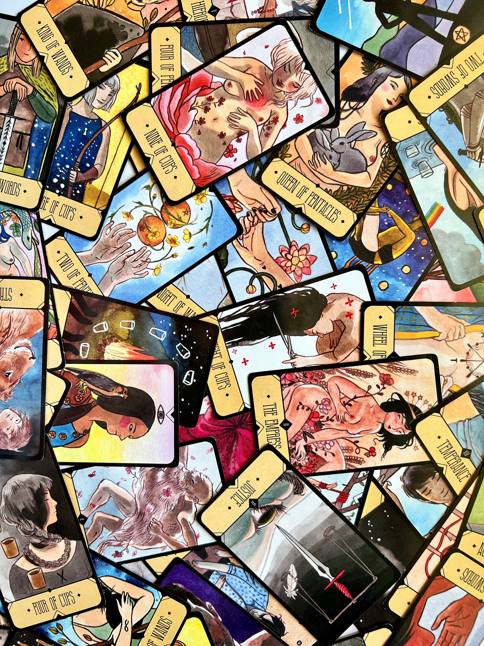 Sasuraibito Tarot Card Deck Tiny Traveller Mini Tarot Deck Indie Tarot Deck