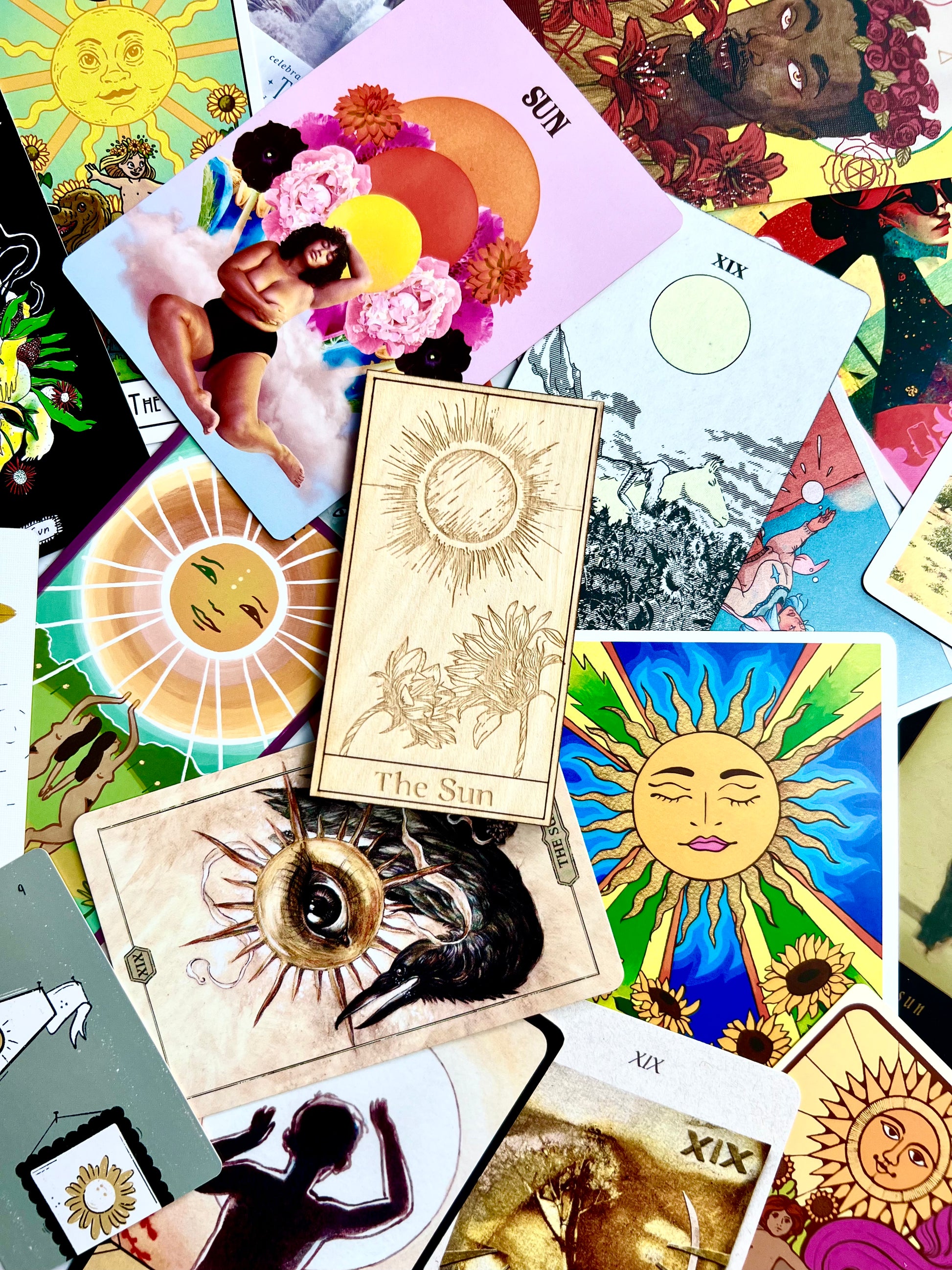 Tarot Deck Card Magnets Wooden Tarot Card Magnets The Moon Tarot Card The Sun Tarot Card High Priestess Tarot Card Death Tarot Card Decks