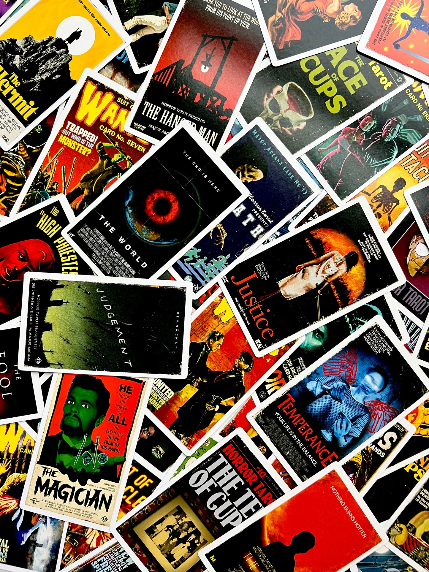 The Horror Tarot Unemployed Philosophers Guild Todd Alcott Horror Movie Tarot Deck Indie Tarot Deck Indie Tarot Decks New Indie Decks New Tarot Decks