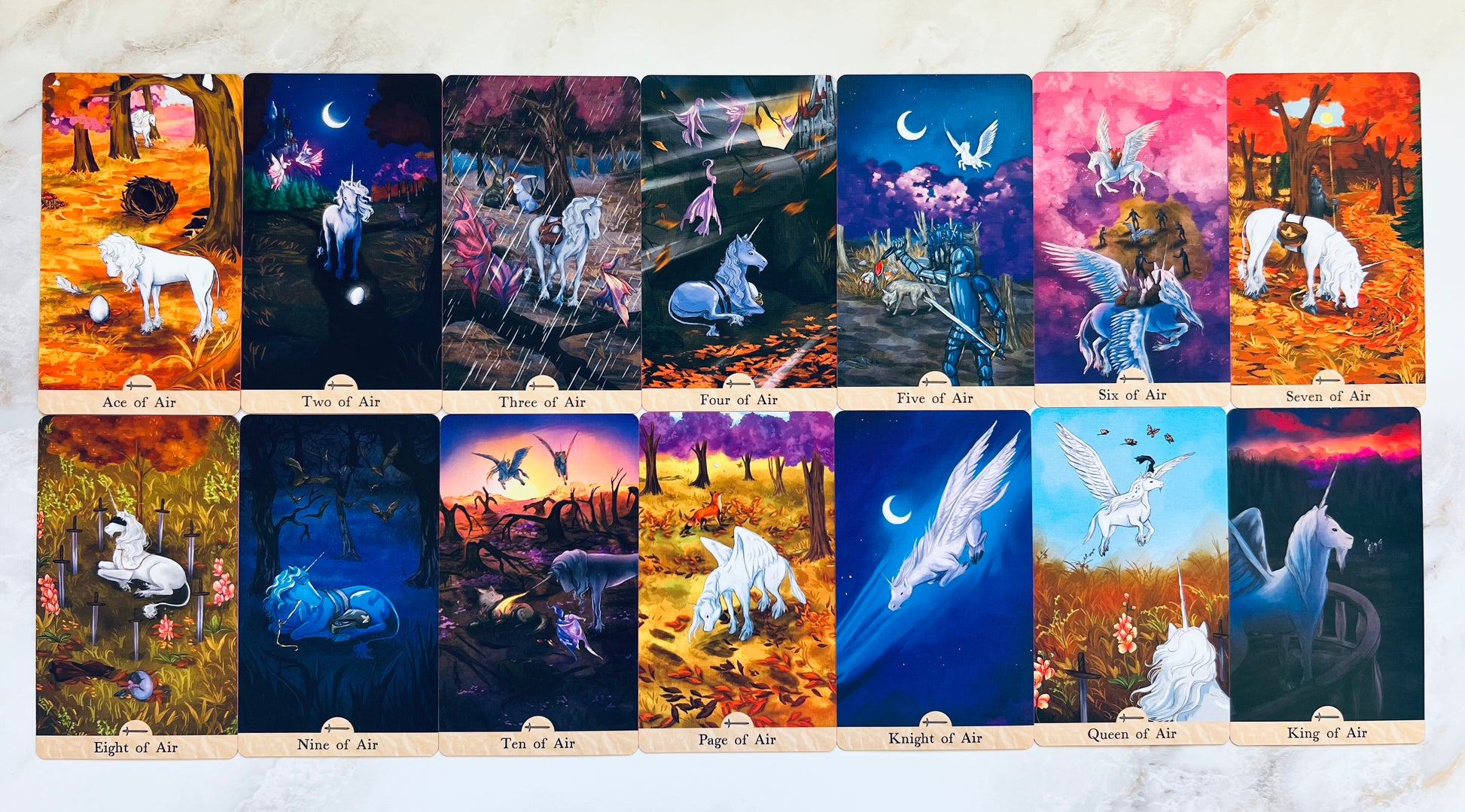 Unicorn's Journey Tarot Deck by Lisa Papez Indie Tarot Decks Indie Decks