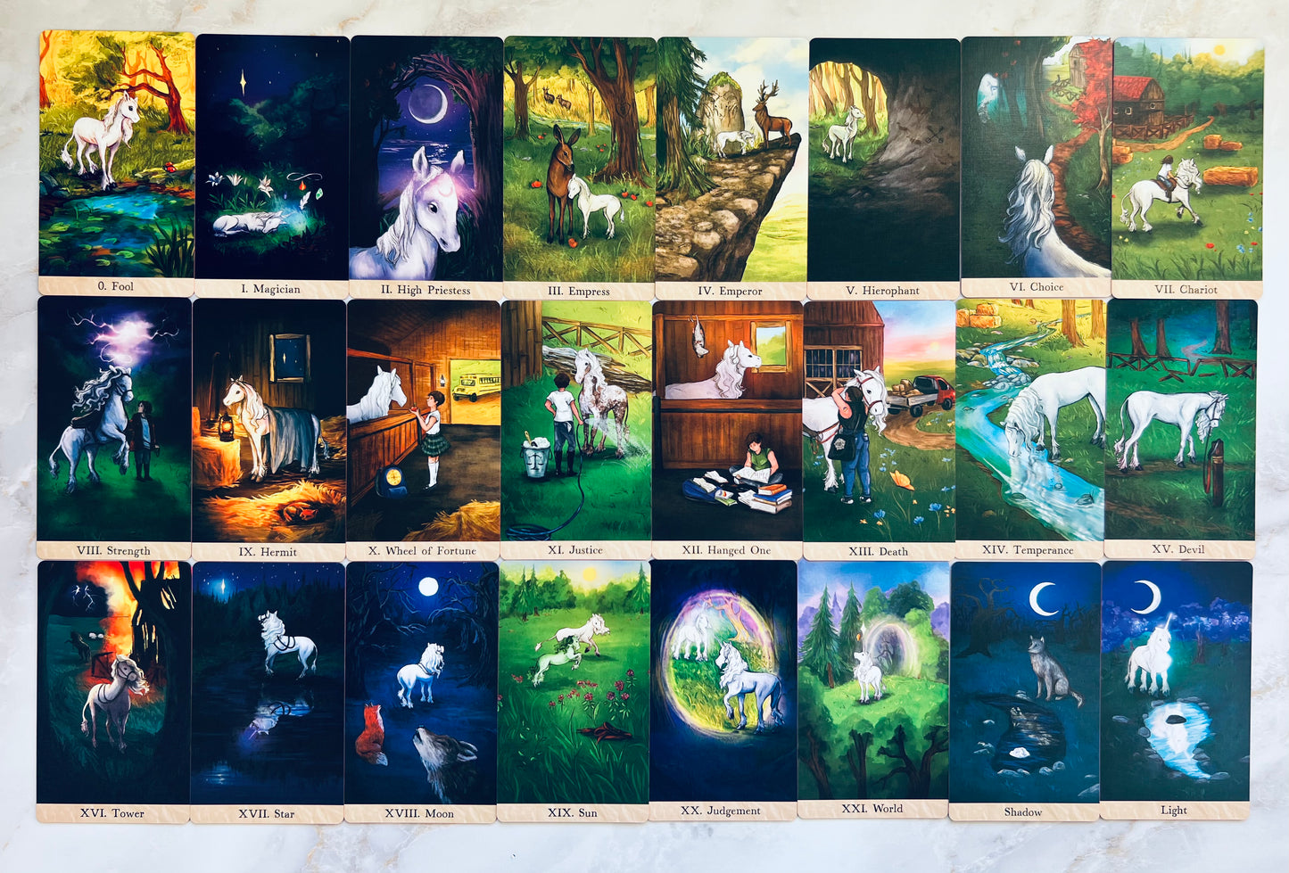Unicorn's Journey Tarot Deck by Lisa Papez Indie Tarot Decks Indie Decks