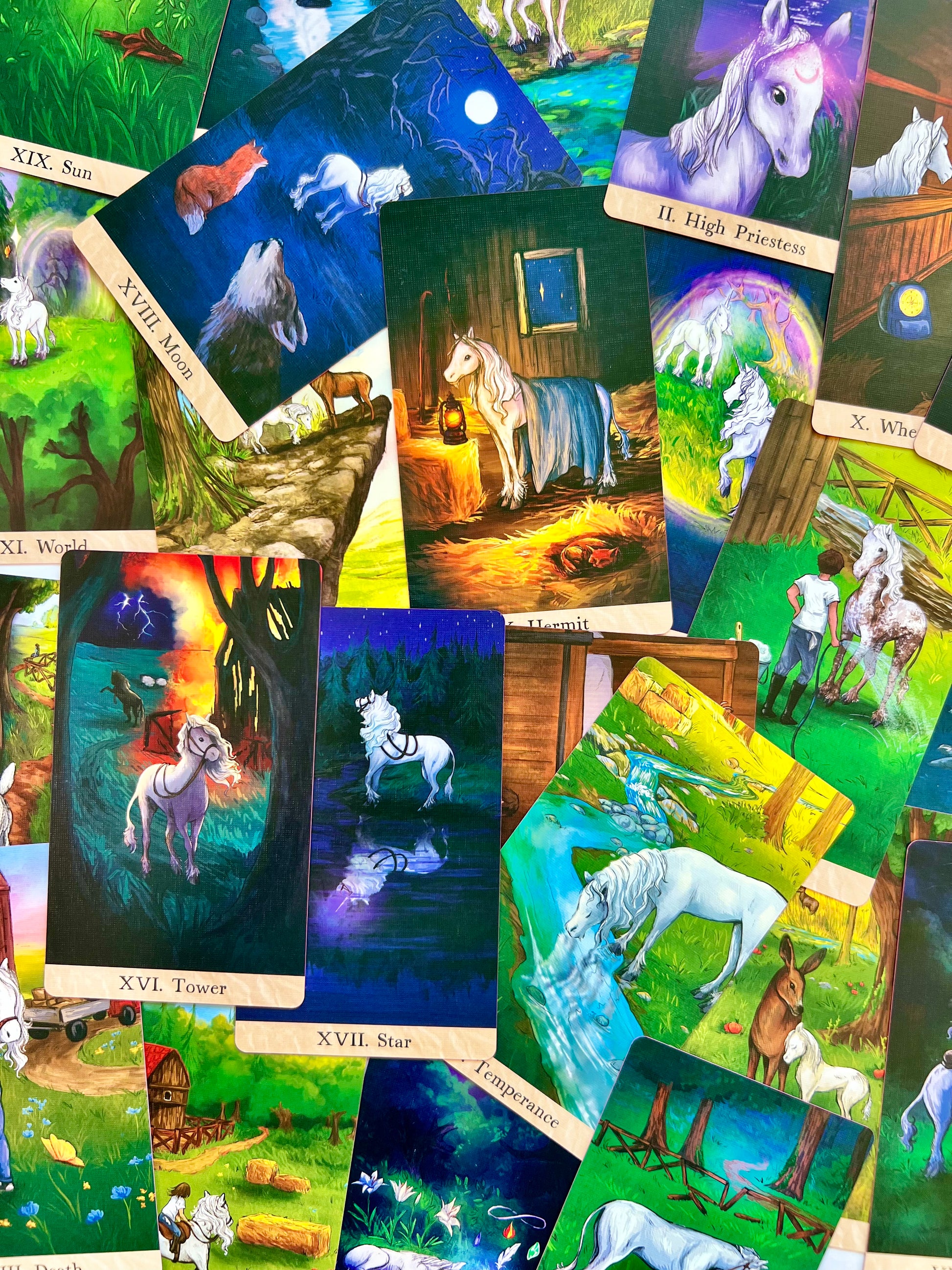 Unicorn's Journey Tarot Deck by Lisa Papez Indie Tarot Decks Indie Decks