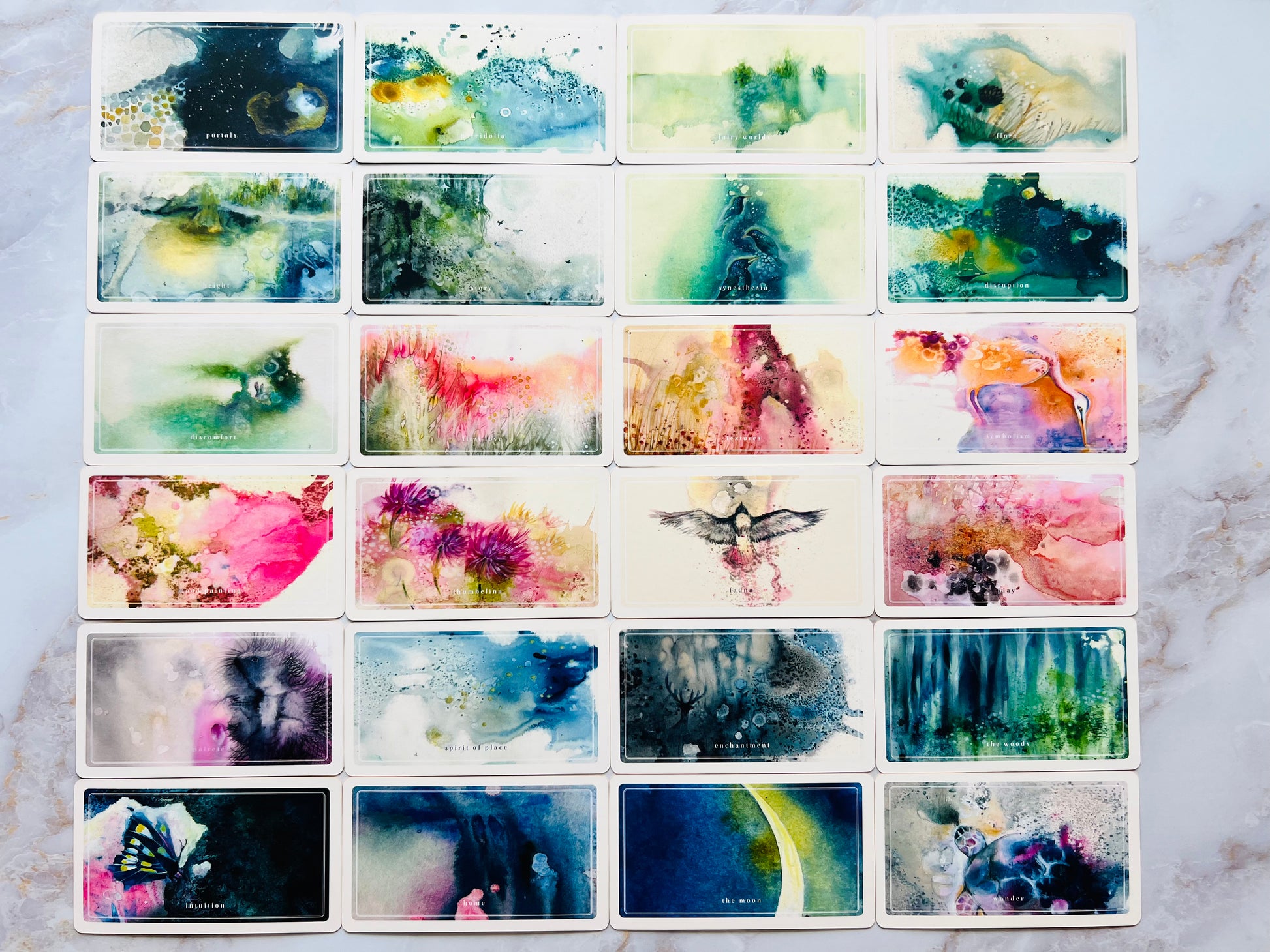 A Deck for Wonder Walking Oracle Deck Watercolor Nature Oracle Cards Indie Oracle Deck Indie Decks