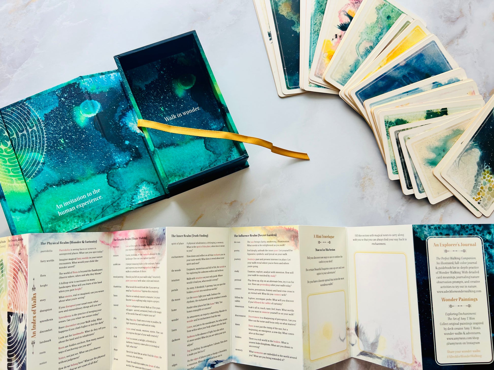 A Deck for Wonder Walking Oracle Deck Watercolor Nature Oracle Cards Indie Oracle Deck Indie Decks