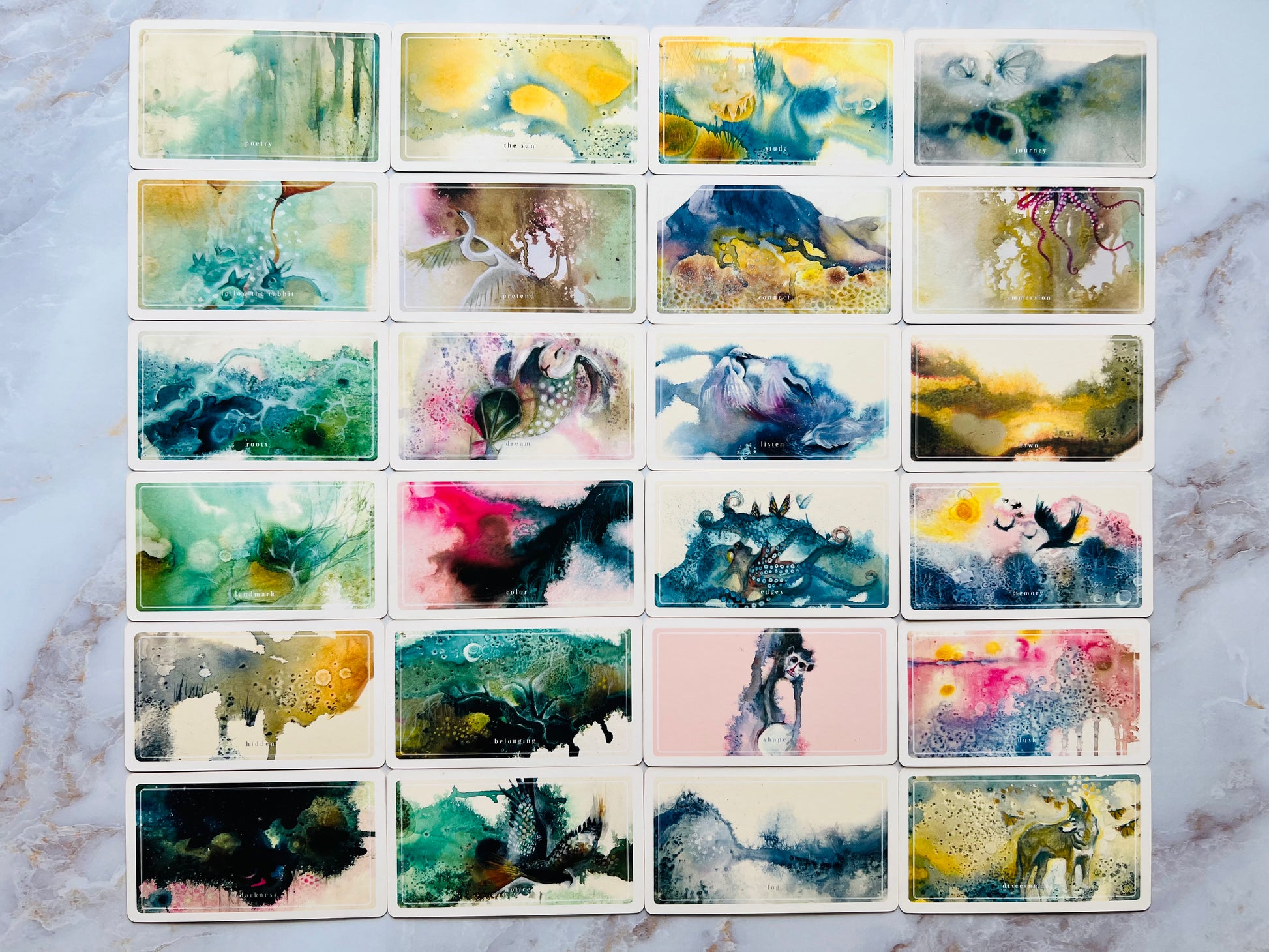 A Deck for Wonder Walking Oracle Deck Watercolor Nature Oracle Cards Indie Oracle Deck Indie Decks