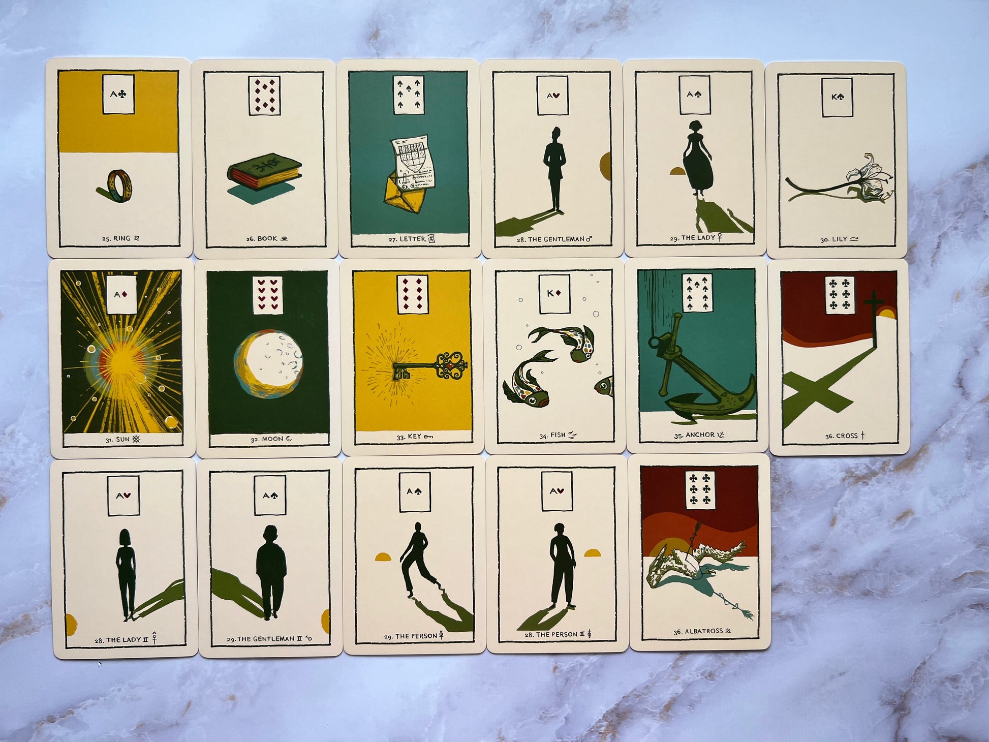 Green Glyph Lenormand Deck Prisma Vision Oracle Decks Lenormand Deck Indie Decks Indie Deck Indie Oracle Decks