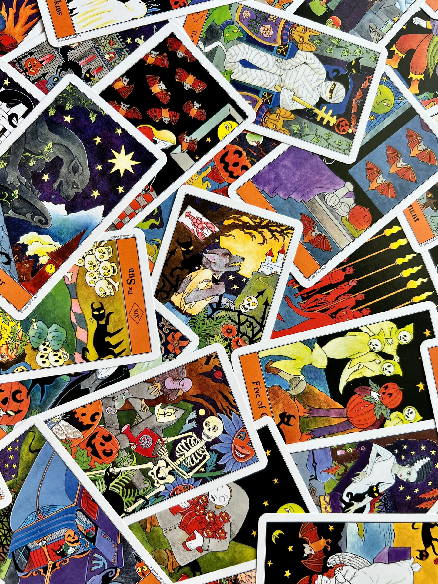 Halloween Tarot Deck in a Tin Mini Tarot Deck for Halloween