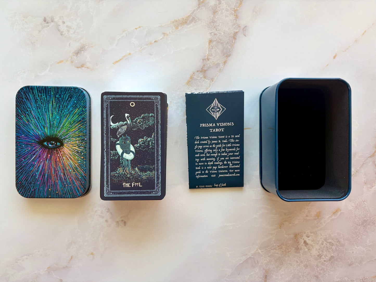 Mini Prisma Visions Tarot Deck in a Tin