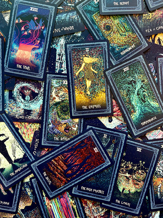 Mini Prisma Visions Tarot Deck in a Tin