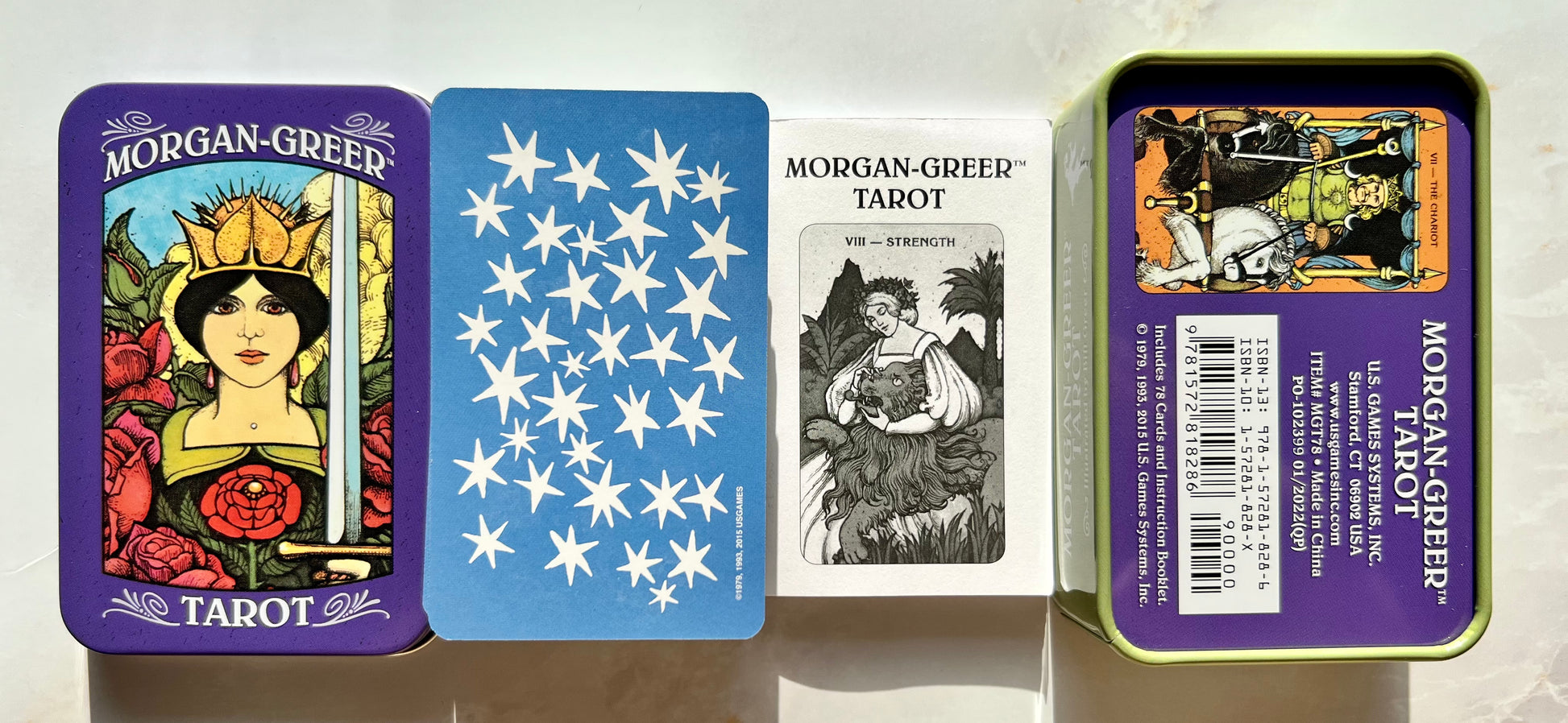 Morgan Greer Tarot Deck Pocket Sized Mini Tarot Deck in a Tin