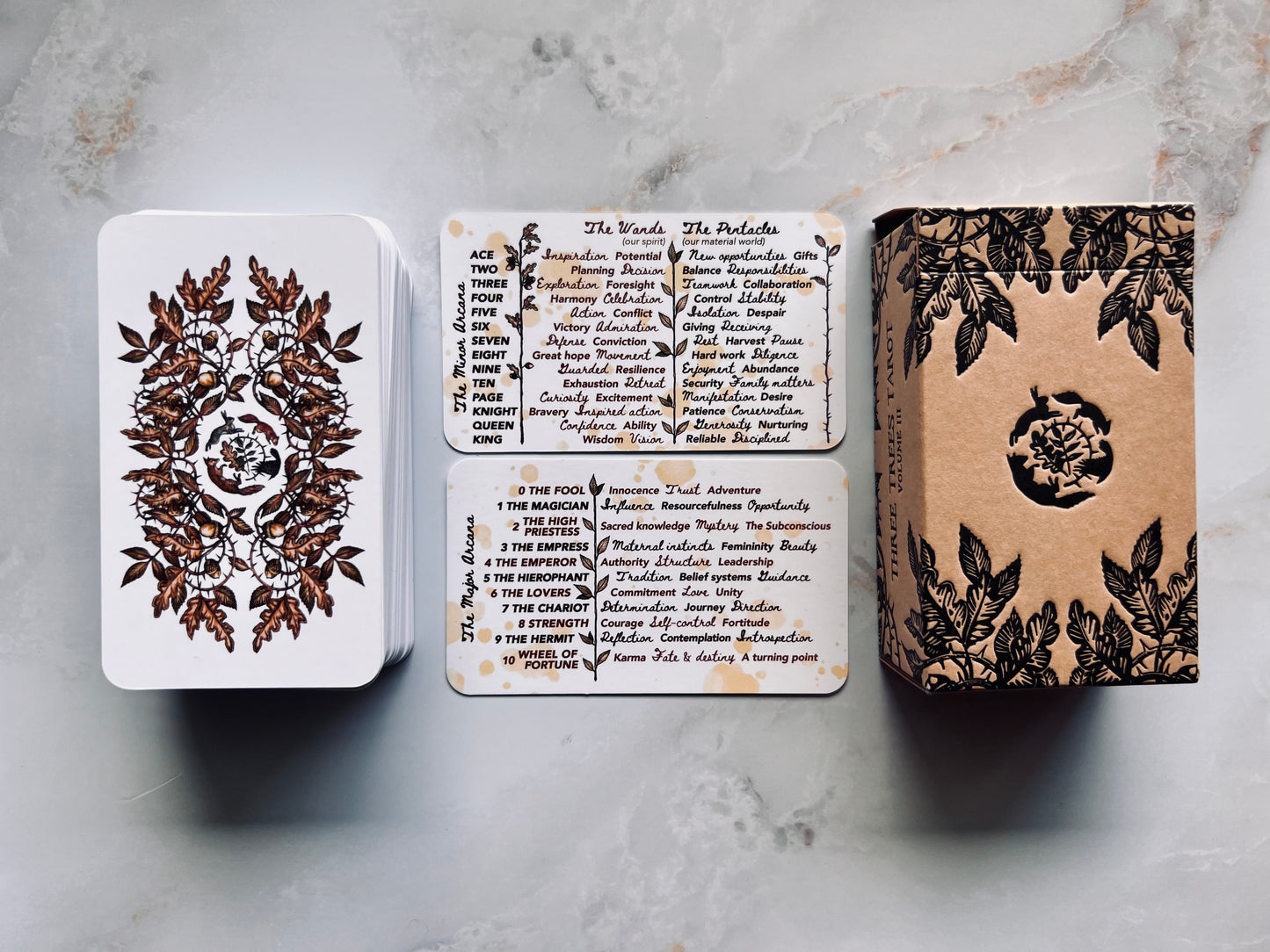 Oak Ash & Thorns Tarot Animal Tarot Deck Indie Deck