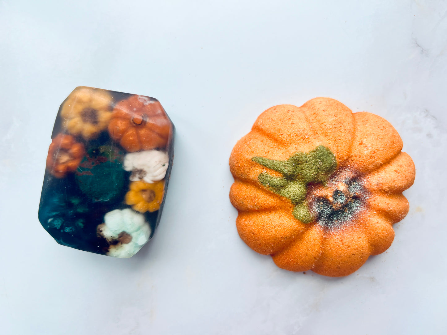 Pumpkin Crystal Bath Bundle Pumpkin Crystal Bath Bomb Pumpkin Crystal Bath Soap