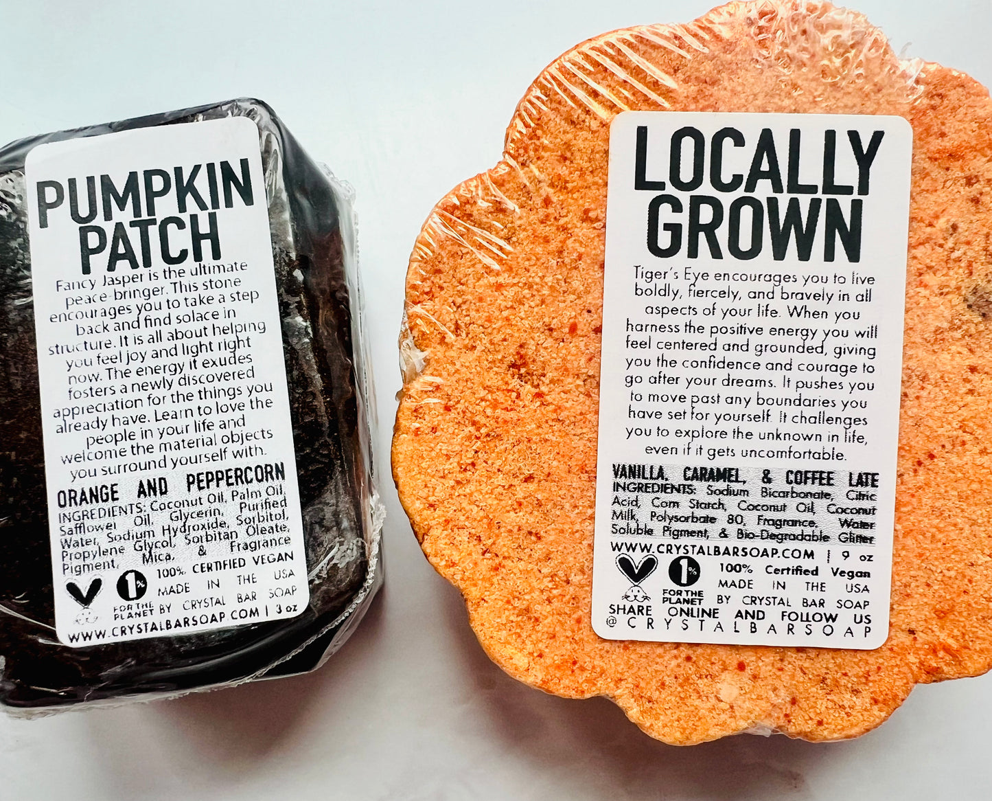 Pumpkin Crystal Bath Bundle Pumpkin Crystal Bath Bomb Pumpkin Crystal Bath Soap