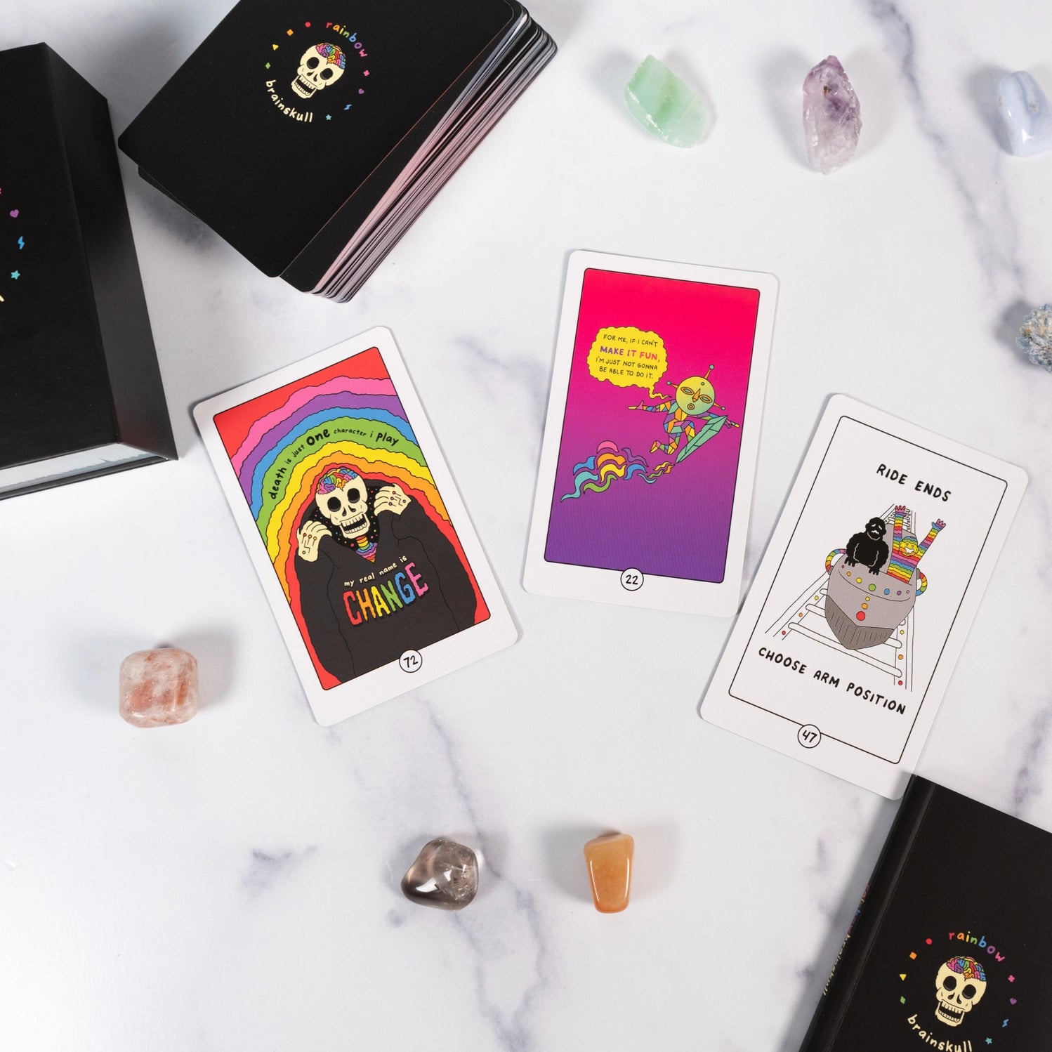 Rainbow Brainskull Oracle Deck Rainbow Brain Skull Oracle Deck Rainbow Brain Oracle Deck Mass Market Oracle Deck Mass Market Decks Affirmation Deck Rainbow Oracle Deck