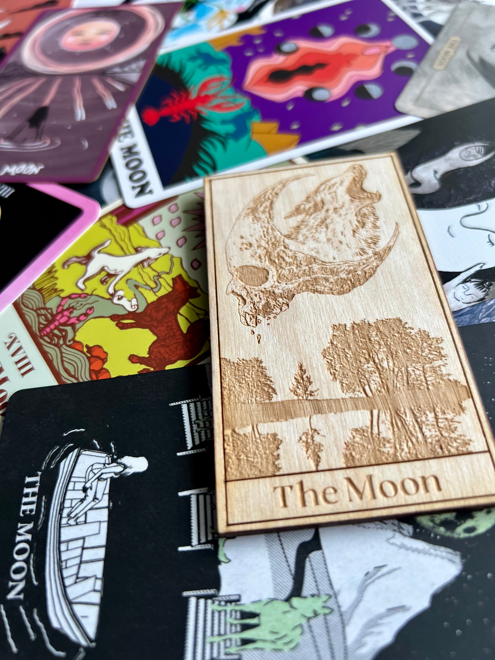 Tarot Deck Card Magnets Wooden Tarot Card Magnets The Moon Tarot Card The Sun Tarot Card High Priestess Tarot Card Death Tarot Card Decks
