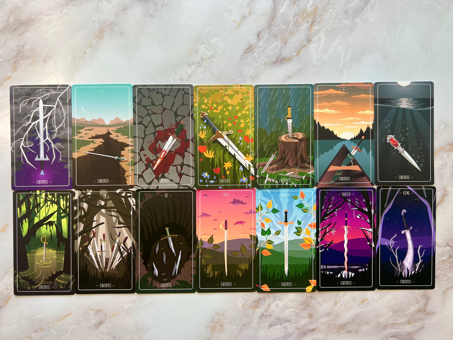 Cracked Amethyst Tarot Deck