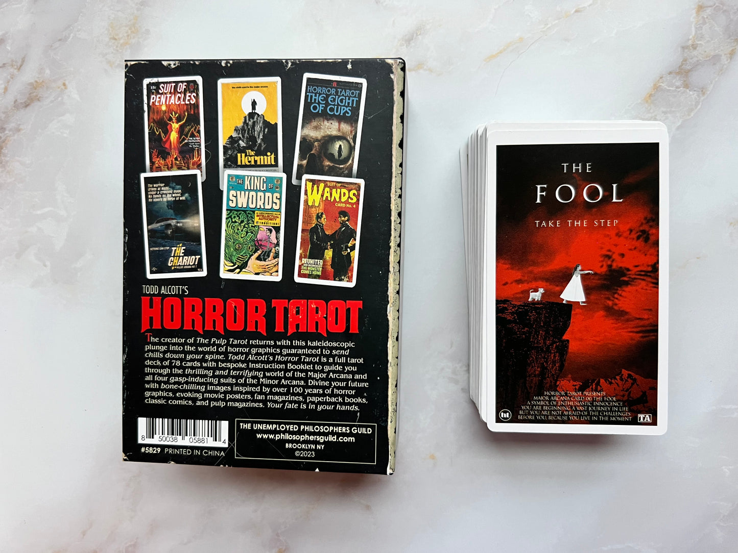 The Horror Tarot Unemployed Philosophers Guild Todd Alcott Horror Movie Tarot Deck Indie Tarot Deck Indie Tarot Decks New Indie Decks New Tarot Decks