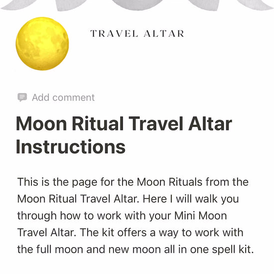 Moon Ritual Travel Altar Moon Ritual Kit Full Moon Ritual Kit New Moon Ritual Kit Moon Travel Altar Full Moon Spell Kit Rituals for the Full Moon Rituals for the New Moon New Moon Ritual Kit