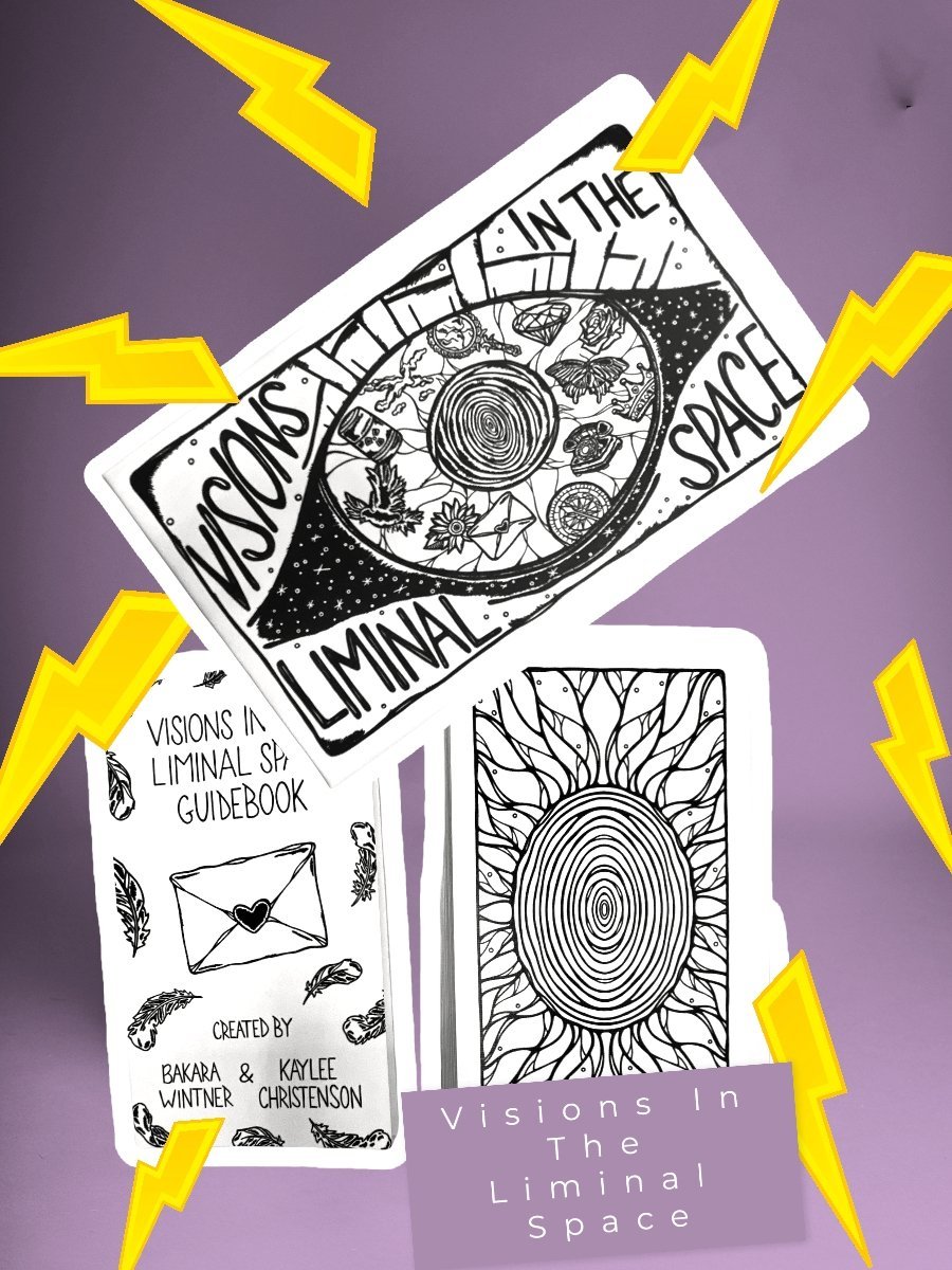 CARD DECK!! Visions in the Liminal Space Oracle Deck and Guidebook Set (77 cards & outlet 32 pages)(standard version)