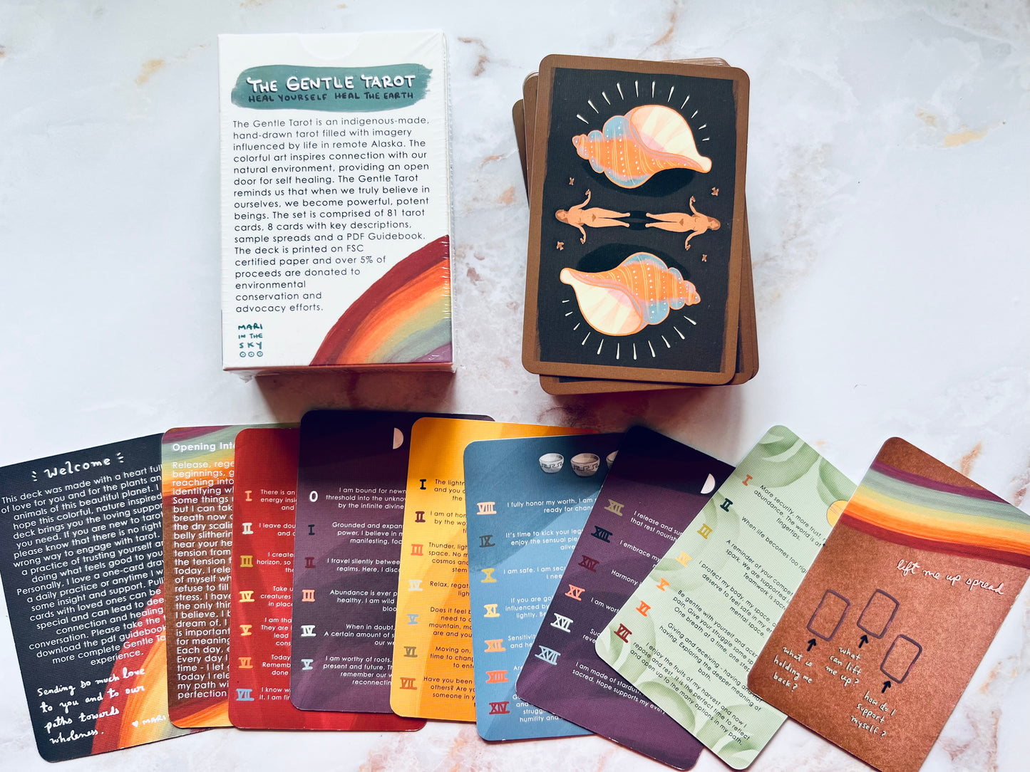 The Gentle Tarot Deck Linen Edition Indie Tarot Deck